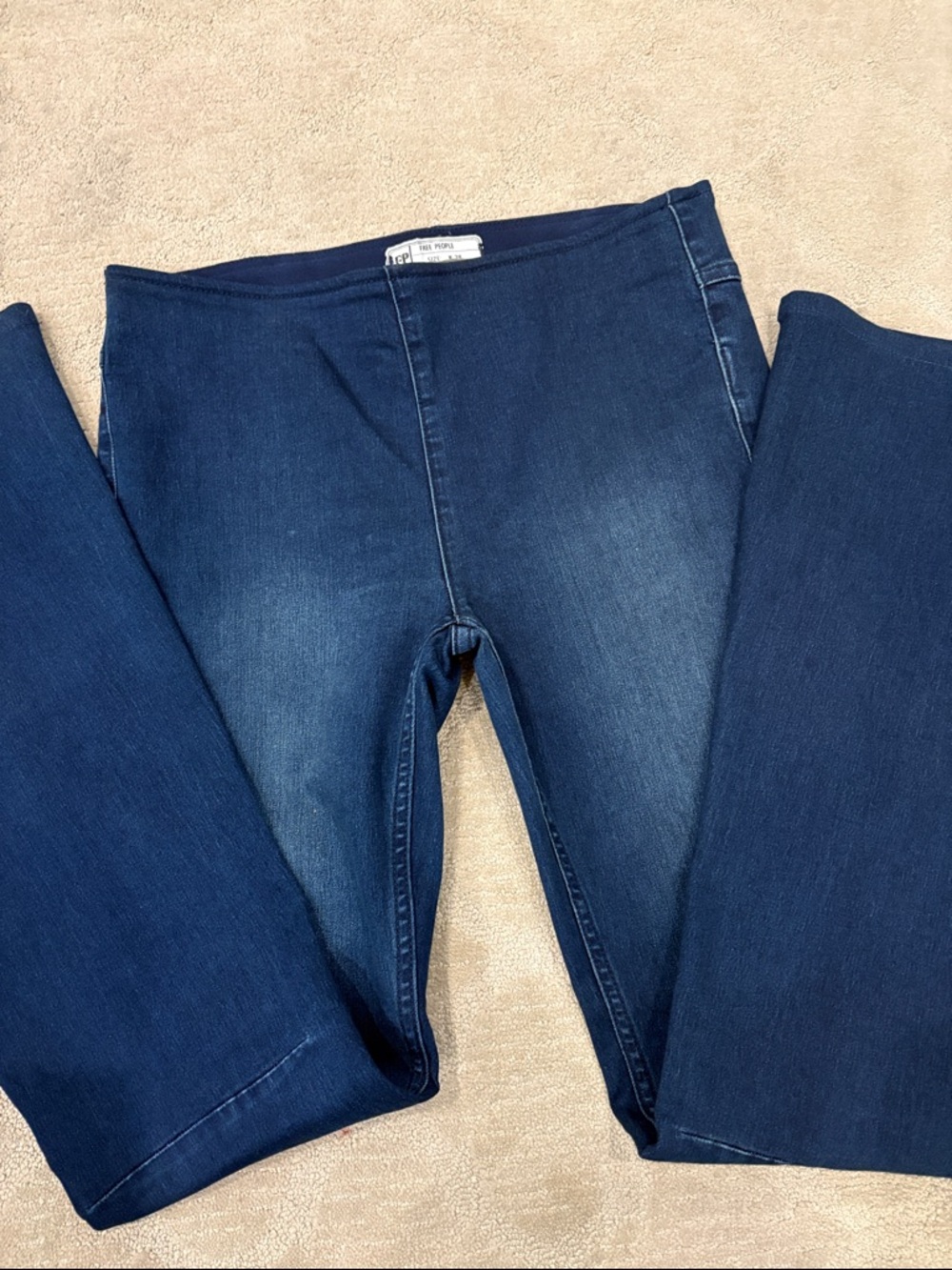 Free People Dark Blue Stretch Jeggings